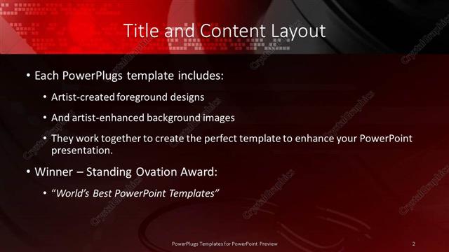 Title and Content presentation slide layout