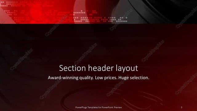 Section Header presentation slide layout