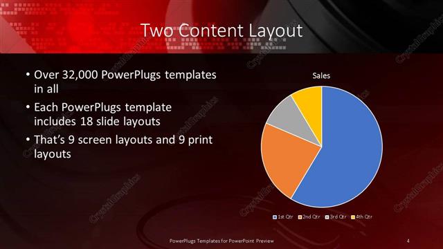 Two Content presentation slide layout