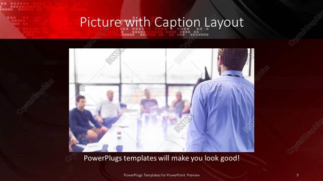 Picture with Caption presentation slide layout