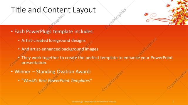 Title and Content presentation slide layout