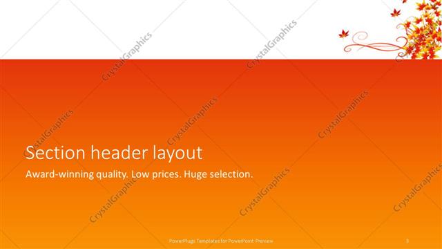 Section Header presentation slide layout