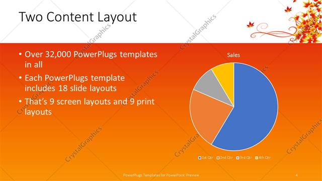 Two Content presentation slide layout
