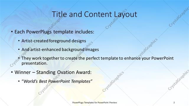 Title and Content presentation slide layout