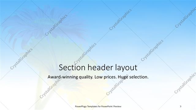 Section Header presentation slide layout