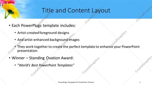 Title and Content presentation slide layout