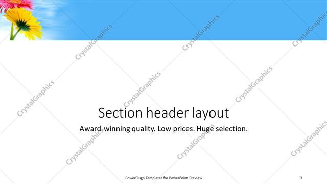 Section Header presentation slide layout