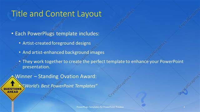 Title and Content presentation slide layout