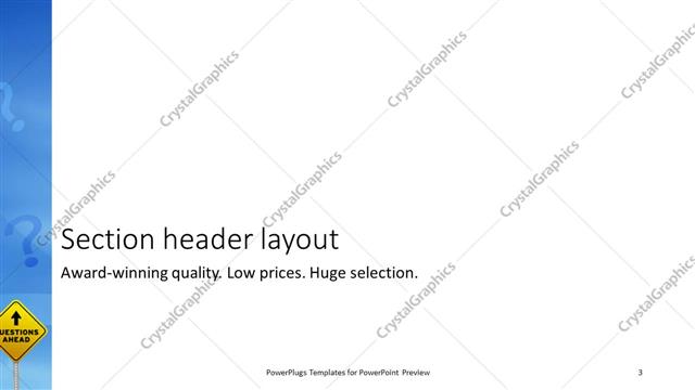Section Header presentation slide layout