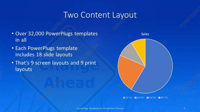 Two Content presentation slide layout