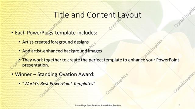 Title and Content presentation slide layout