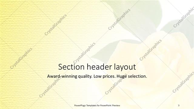 Section Header presentation slide layout