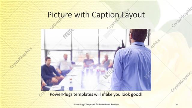Picture with Caption presentation slide layout