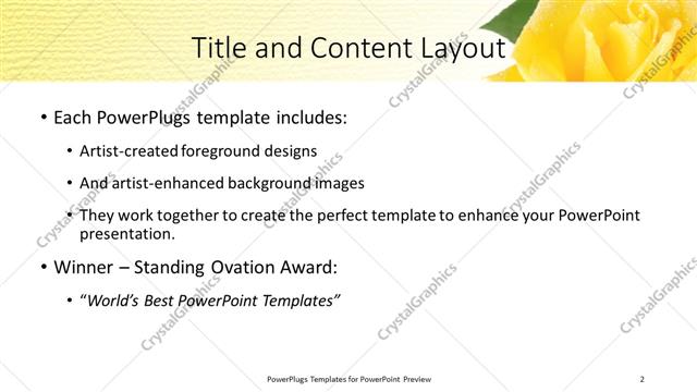 Title and Content presentation slide layout