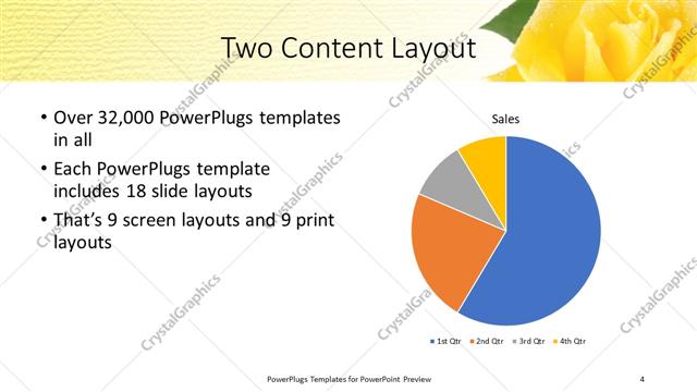 Two Content presentation slide layout