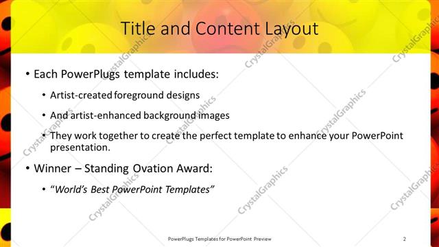 Title and Content presentation slide layout