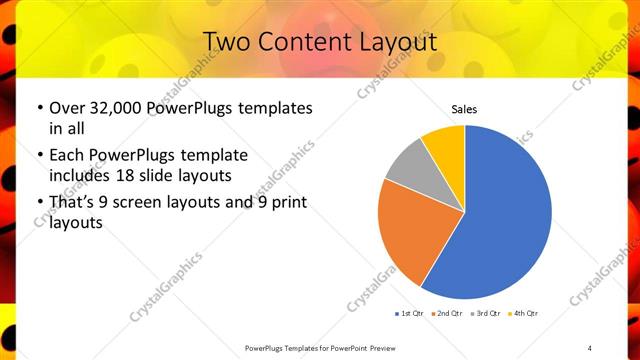 Two Content presentation slide layout