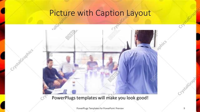 Picture with Caption presentation slide layout