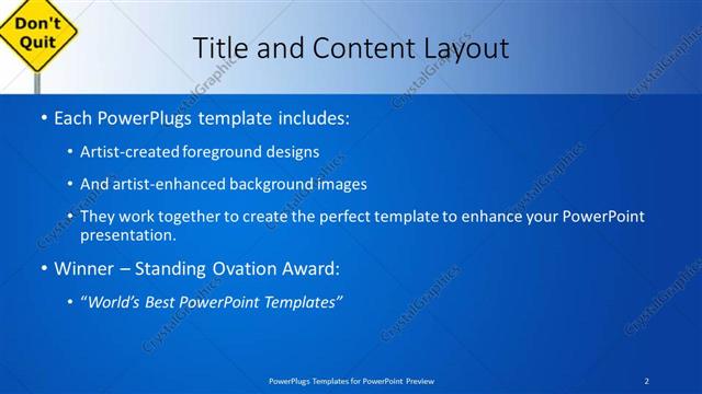 Title and Content presentation slide layout