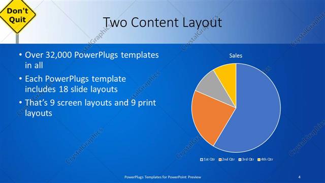 Two Content presentation slide layout