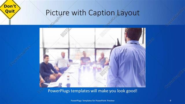 Picture with Caption presentation slide layout