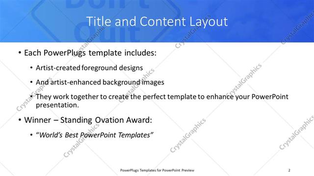 Title and Content presentation slide layout