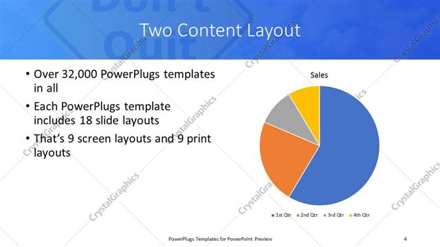 Two Content presentation slide layout