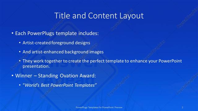 Title and Content presentation slide layout