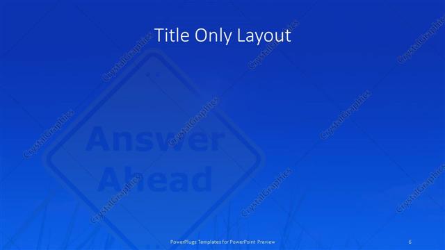 Title Only presentation slide layout