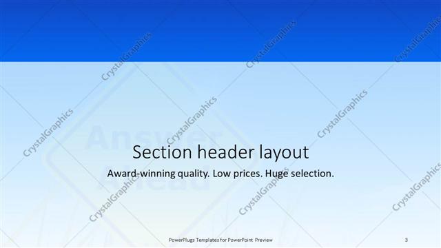 Section Header presentation slide layout