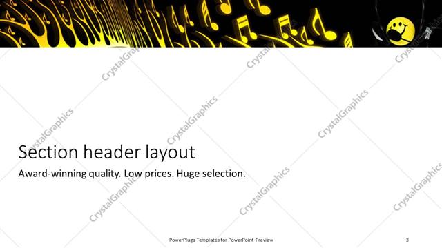 Section Header presentation slide layout