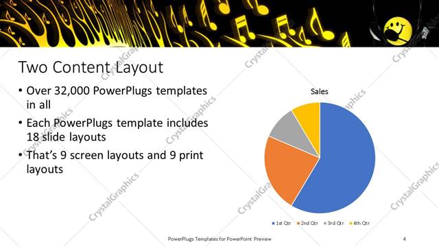 Two Content presentation slide layout