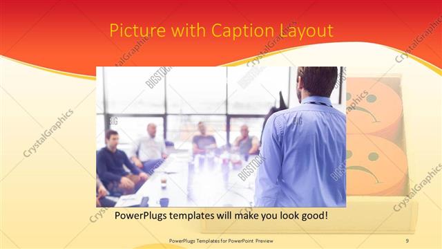 Picture with Caption presentation slide layout