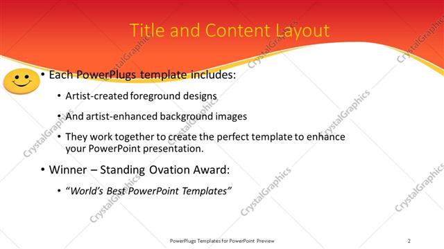 Title and Content presentation slide layout