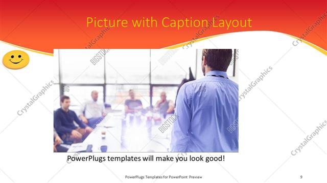 Picture with Caption presentation slide layout