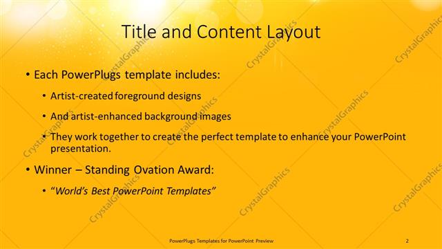 Title and Content presentation slide layout