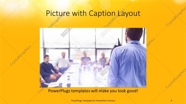 Picture with Caption presentation slide layout