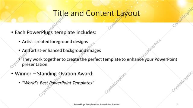 Title and Content presentation slide layout