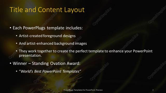 Title and Content presentation slide layout
