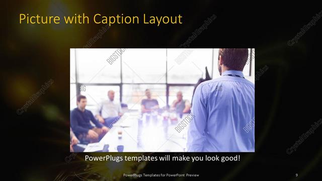 Picture with Caption presentation slide layout