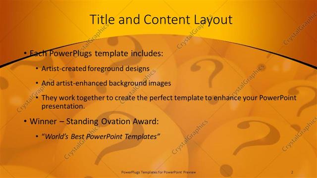 Title and Content presentation slide layout