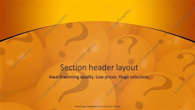 Section Header presentation slide layout