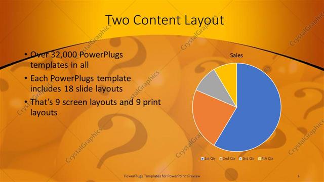 Two Content presentation slide layout