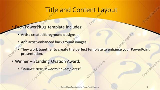 Title and Content presentation slide layout