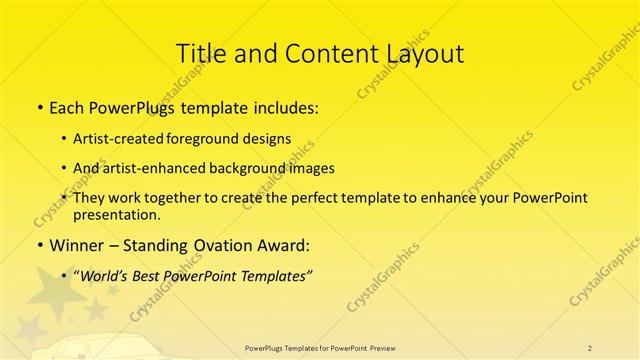 Title and Content presentation slide layout