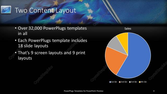 Two Content presentation slide layout