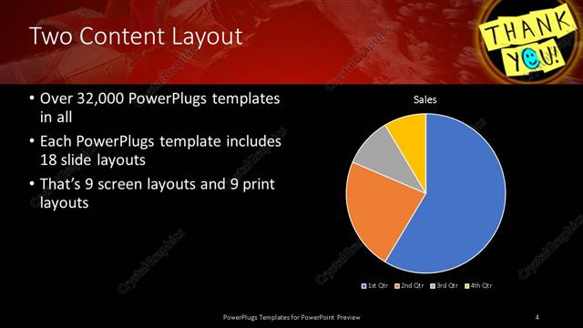 Two Content presentation slide layout
