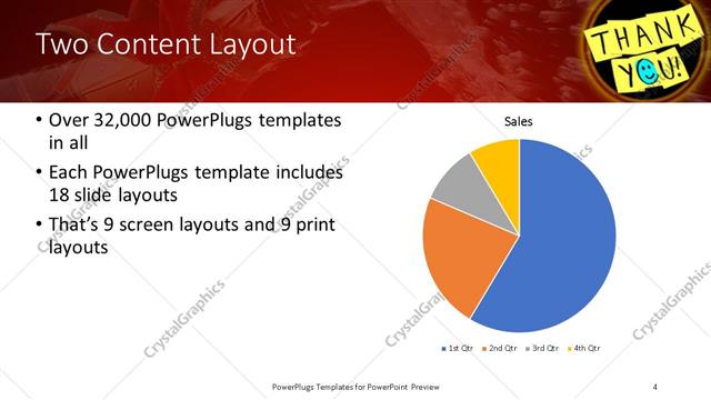 Two Content presentation slide layout