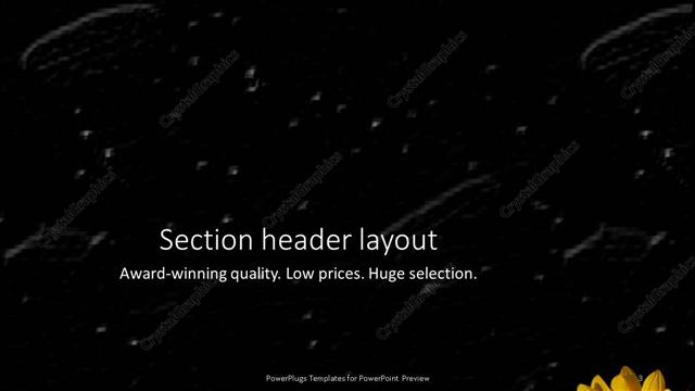 Section Header presentation slide layout