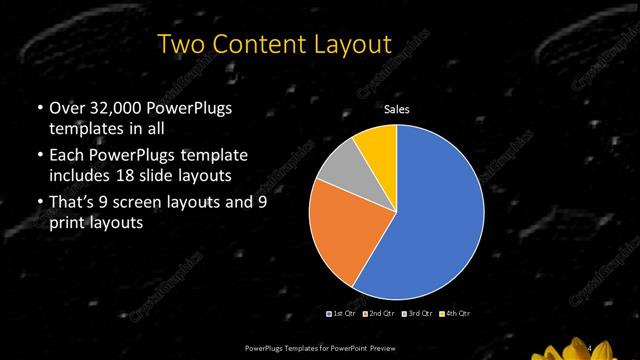 Two Content presentation slide layout